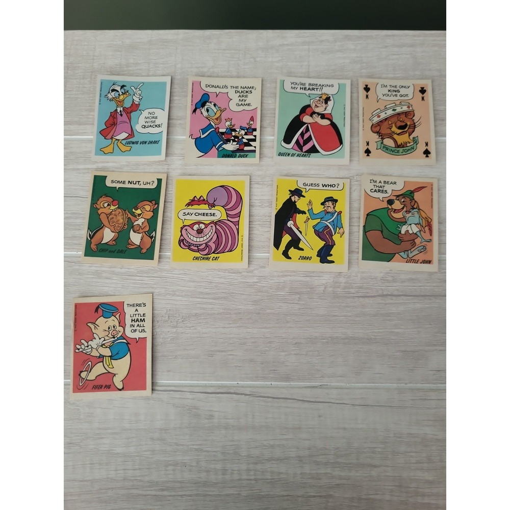 Vintage 1970's Disney Sticker Lot of 5 Wonder Bread 9 Stickers 1974 1973